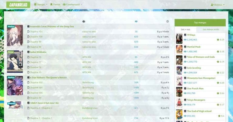 20 Meilleurs Sites de Scan Manga Gratuits en Ligne en VF