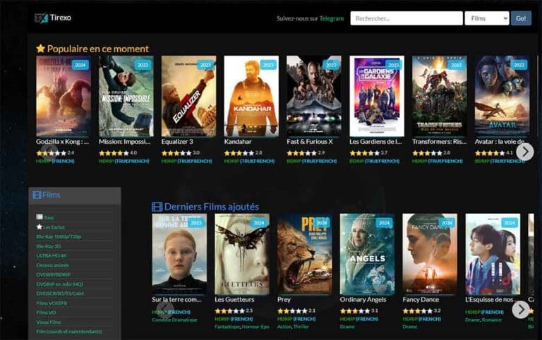 Tirexo Télecharger DDL : Nouvelle adresse site Officiel 2025