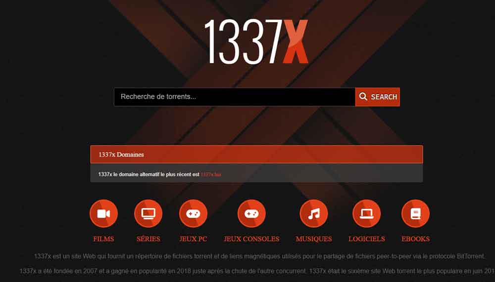 1337X-telecharger peer to peer français