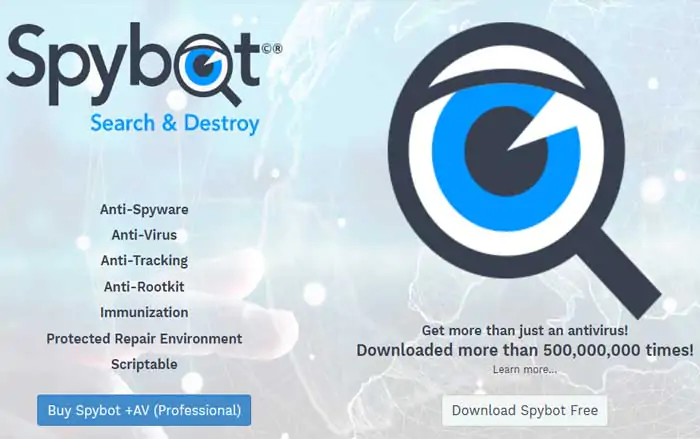 Spybot-search-destroy-Meilleures-Solutions-Antimalware-Gratuites