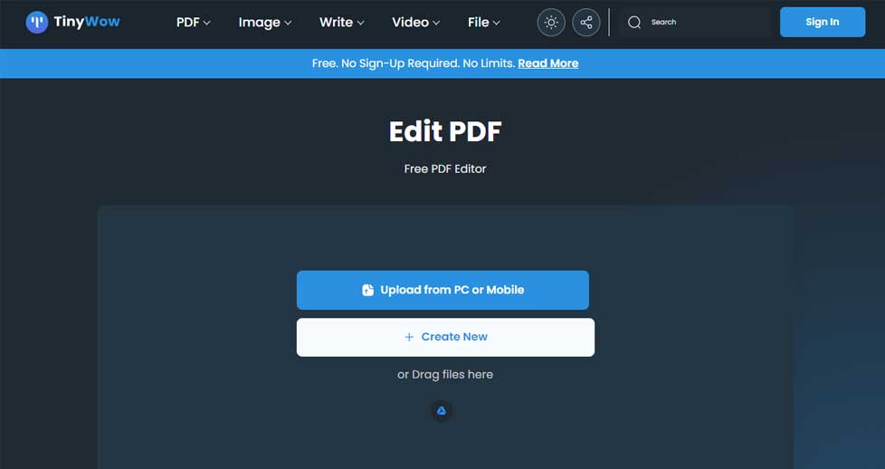 tinywow-meilleurs-editeurs-gratuits-PDF-modifier-fichier-creer
