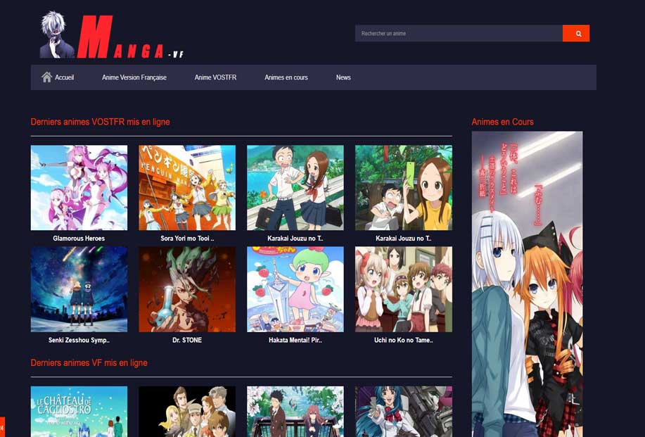 20 Meilleurs Sites d'Animes en Streaming en VF et VOSTFR