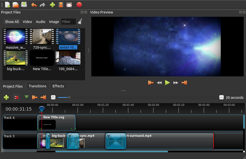 meilleurs logiciels de montages de videos-gratuits -editeur video -openshot